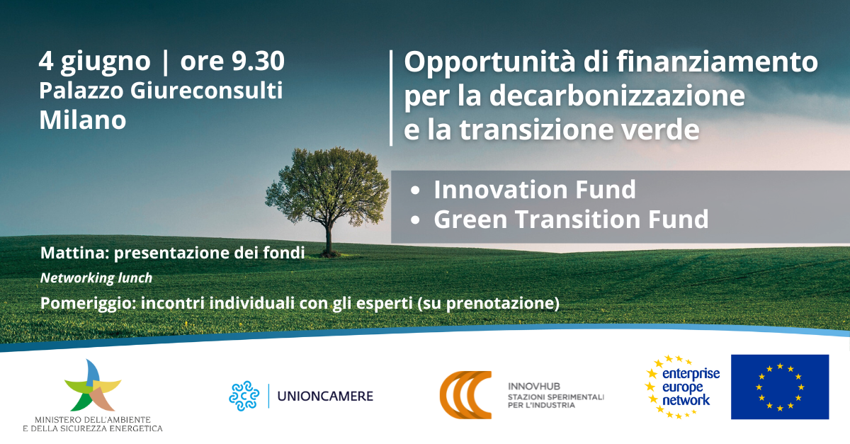 Innovation Fund e Green Transition Fund: opportunità di finanziamento per le PMI. Aperte le iscrizioni all’evento del 4 giugno