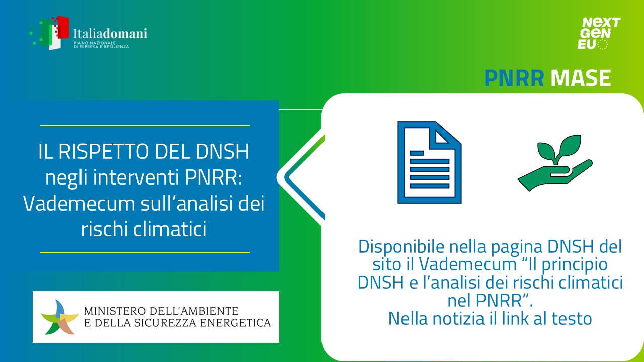 Vademecum DNSH Analisi rischi climatici